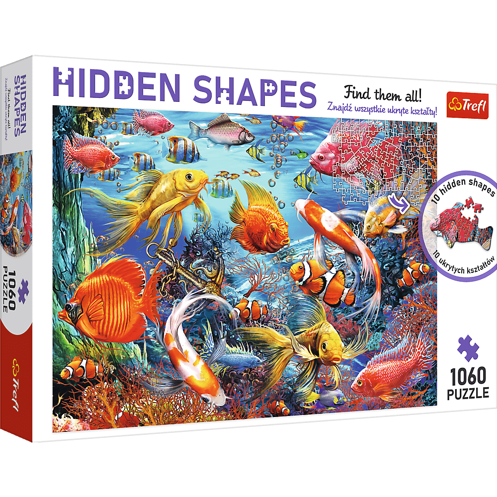 Hidden shapes. Пазлы Трефл. Пазлы морские обитатели. Сложные пазлы. Hidden Shapes пазл.