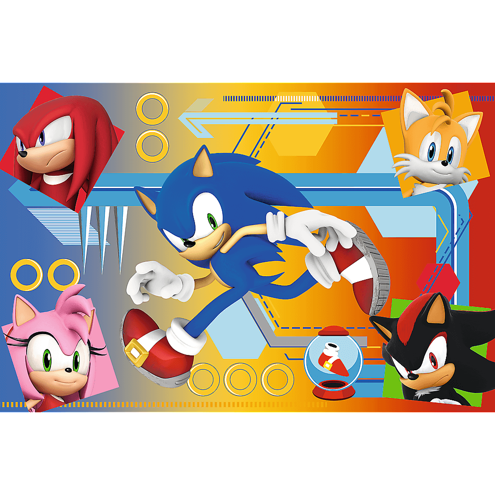 Trefl Trefl - Puzzles - 60 - Sonic in action / SEGA Sonic The Hedgehog  Planet Happy BE