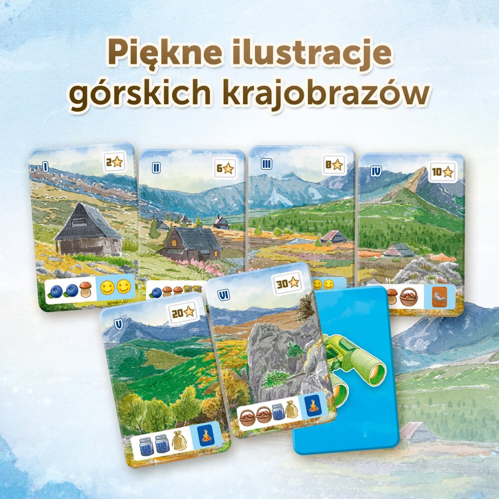 Pięć Szczytów Polska Gra Planszowa Towarzyska Rodzinna Board Game Po Polsku  Gift