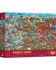 Puzzle 1000 el. 40-lecie Trefl - Trójmiasto - opakowanie