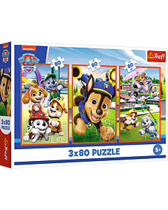 Puzzle Psi Patrol 3 x 80 el. Psia zgraja