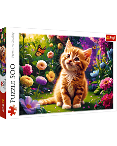 Puzzle 500 el. Uroczy kotek