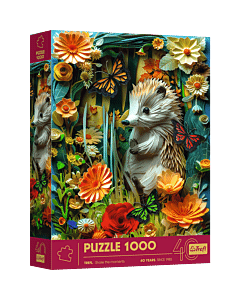 Puzzle z efektem 3D 1000 el. 40-lecie Trefl - Jeż - opakowanie