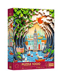 Puzzle z efektem 3D 1000 el. 40-lecie Trefl - Londyn - opakowanie