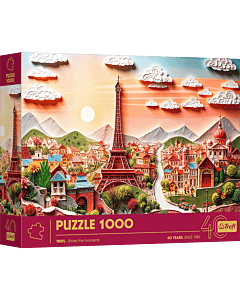 Puzzle z efektem 3D 1000 el. 40-lecie Trefl - Paryż - opakowanie