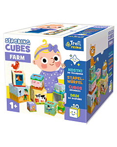 Kostki do układania - farma - stacking cubes | Trefl - zdjęcie 1