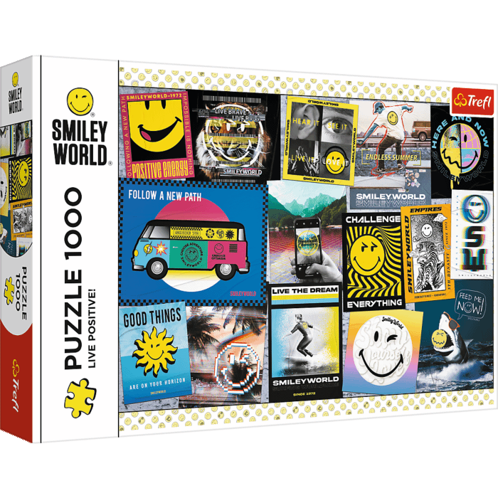 Puzzle Smiley World 1000 el. Żyj pozytywnie!