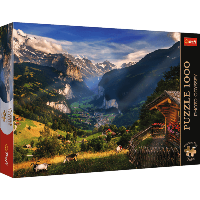 Puzzle Premium Plus Quality 1000 el. Photo Odyssey: Dolina Lauterbrunnen, Szwajcaria 