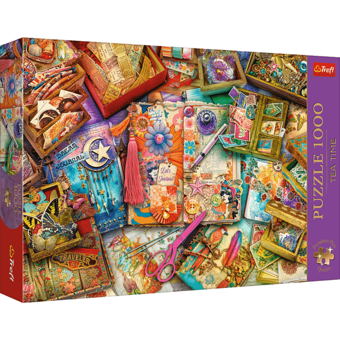 Puzzle Premium Plus Quality 1000 el. Tea Time: Biurko pełne inspiracji