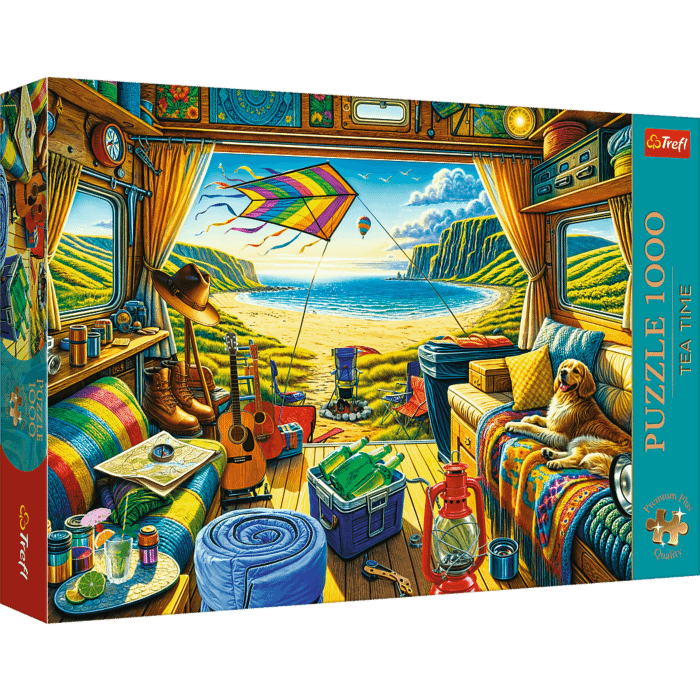 Puzzle Premium Plus Quality 1000 el. Tea Time: Kamperem w podróży