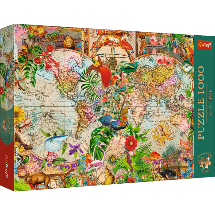 Puzzle Premium Plus Quality 1000 el. Tea Time: Antyczna mapa świata