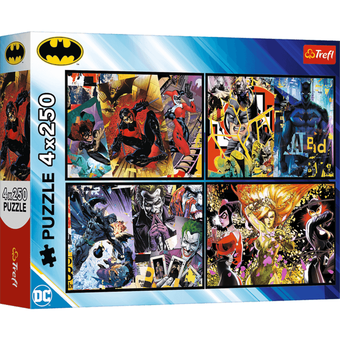 Puzzle Batman 4 x 250 el. Batman w akcji