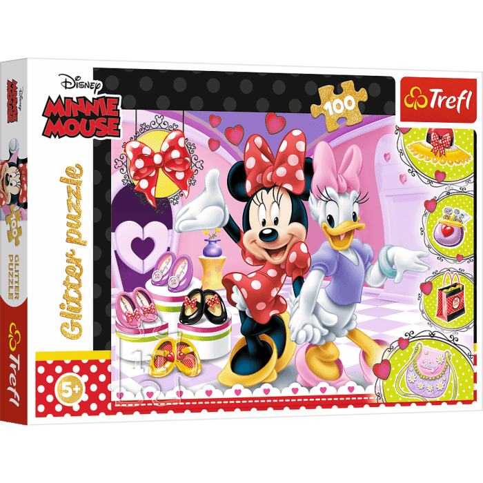 Puzzle Glitter Disney Minnie 100 el. Minnie i błyskotki