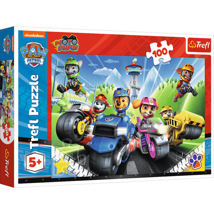 Puzzle Psi Patrol 100 el. Psi Patrol na motorach