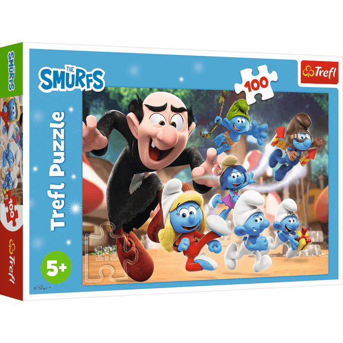 Puzzle Smerfy 100 el. Papa Smurf's lessons