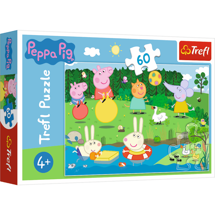 Puzzle Świnka Peppa 60 el. Wakacyjna zabawa