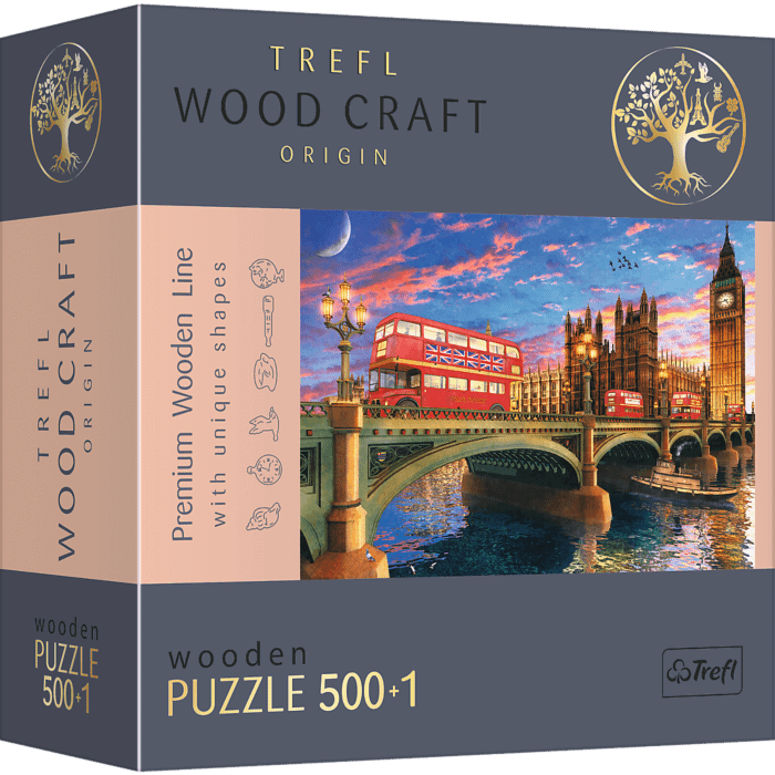 Puzzle drewniane 501 el. Pałac Westministerski, Big Ben, Londyn