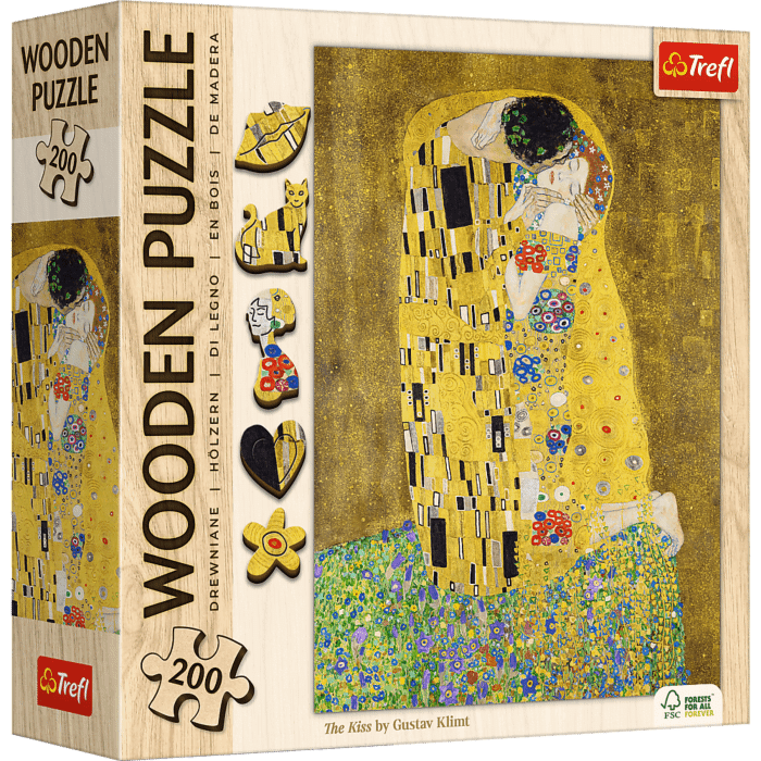 Puzzle drewniane 200 el. Pocałunek - Gustav Klimt