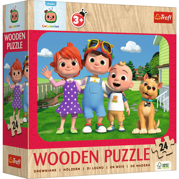 Puzzle drewniane Cocomelon 24 el. Wesoły Cocomelon