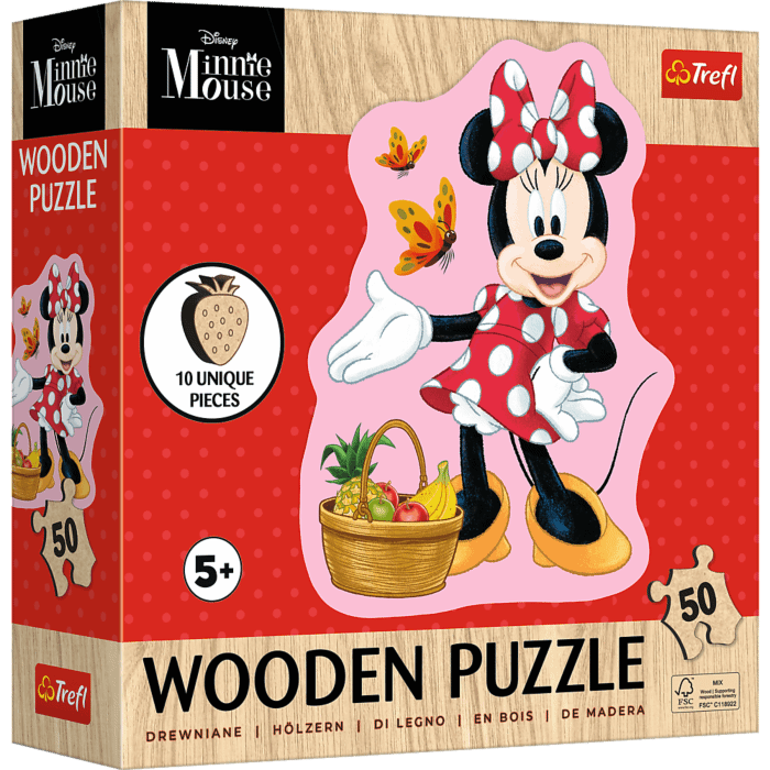 Puzzle drewniane Disney 50 el. Wesoła Minnie