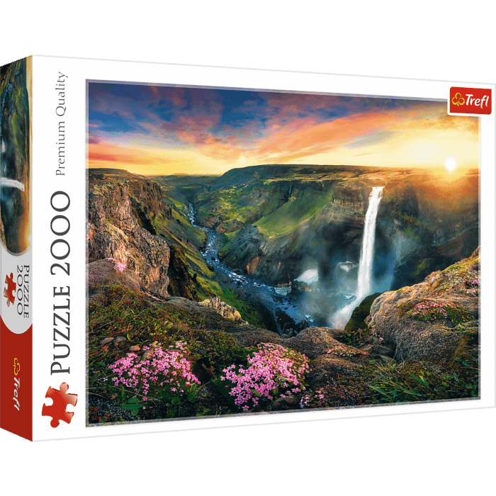 Puzzle 2000 el. Wodospad Haifoss, Islandia