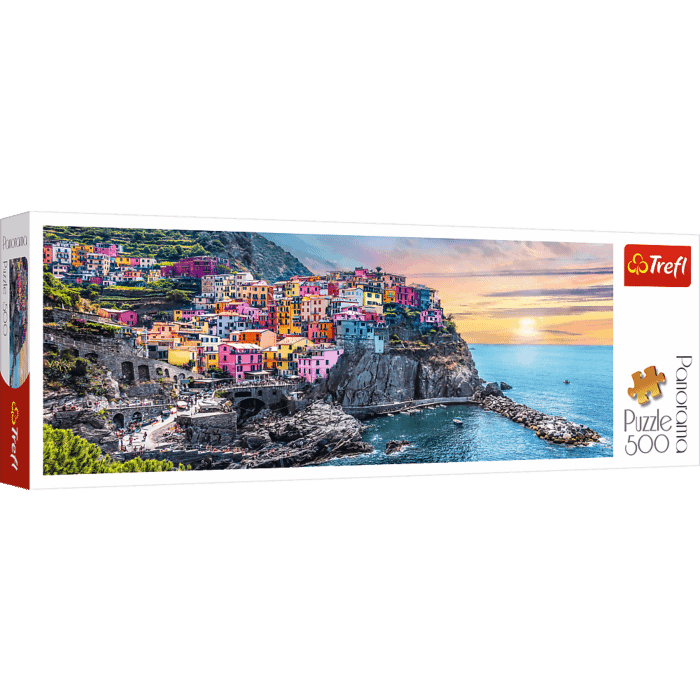 Puzzle panoramiczne 500 el. Vernazza o zachodzie słońca, Włochy