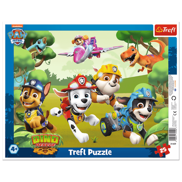 Puzzle ramkowe Psi Patrol 25 el. Wyczynowe triki piesków