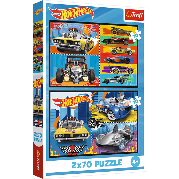 Puzzle Hot Wheels 2 x 70 el. Samochodziki