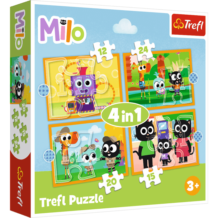 Puzzle 4w1 Milo, Poznaj Milo i jego przyjaciół