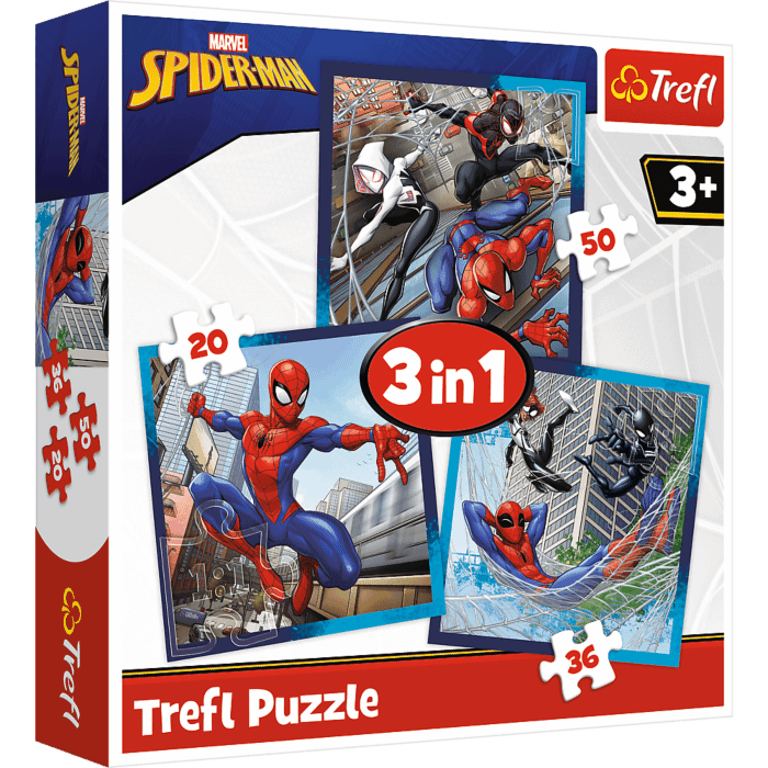 Puzzle 3w1 Marvel Spiderman, Pajęczy przyjaciele