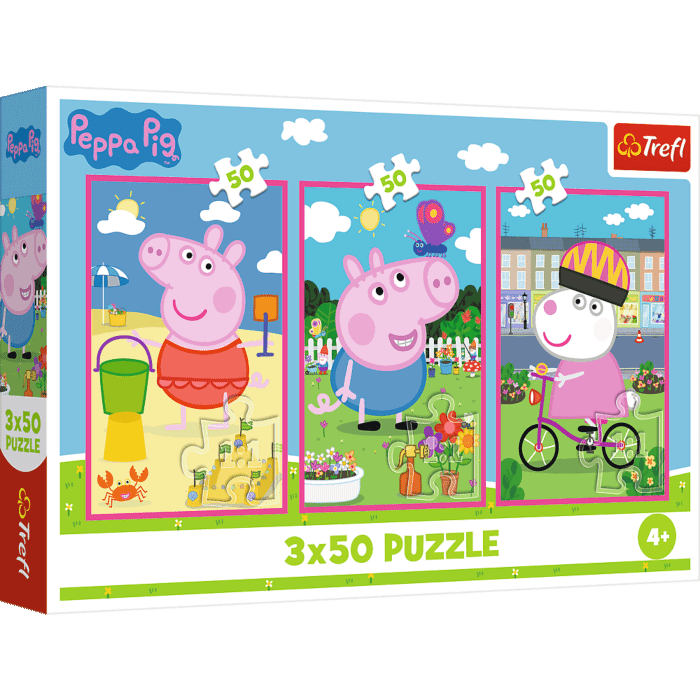 Puzzle Świnka Peppa 3 x 50 el. Siła przyjaźni