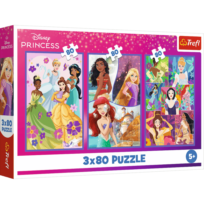 Puzzle Disney 3 x 80 el. Księżniczki przyjaciółki