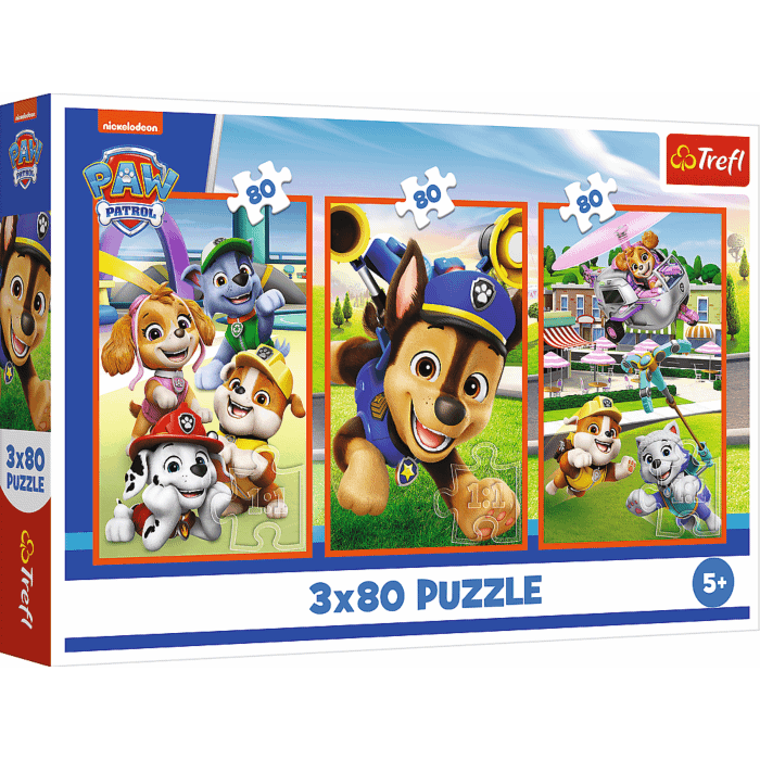 Puzzle Psi Patrol 3 x 80 el. Psia zgraja