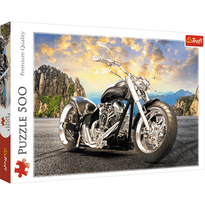 Puzzle 500 el. Czarny motocykl