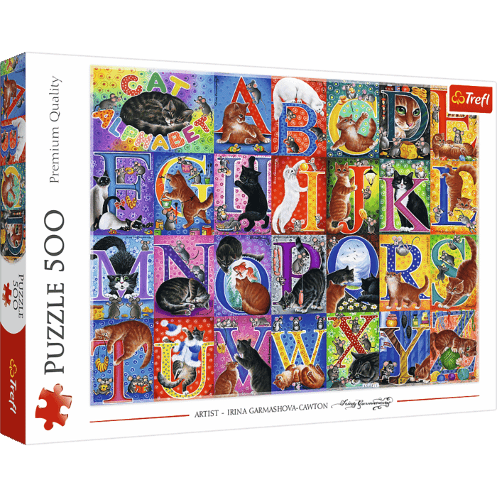 Puzzle 500 el. Koci alfabet