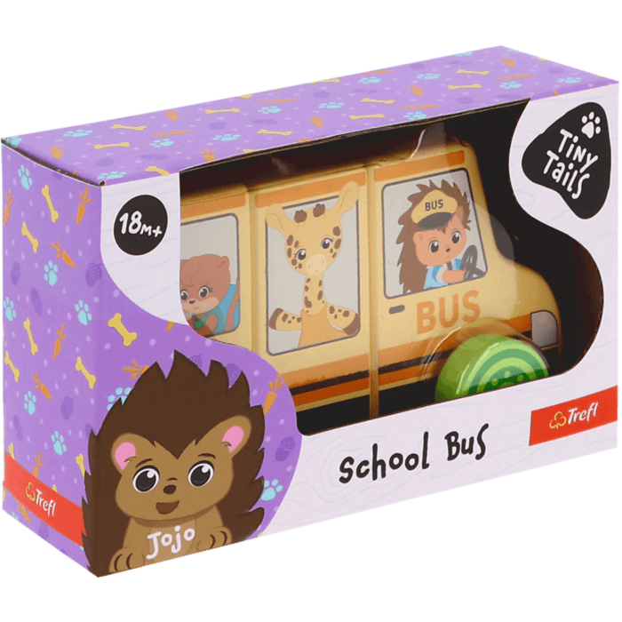 Zabawka drewniana School Bus Tiny Tails, Magnetic Vehicle