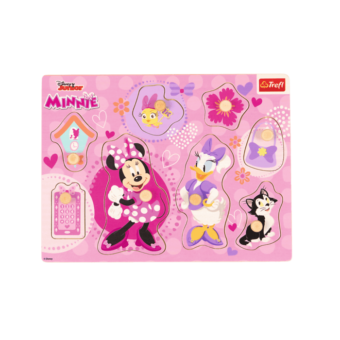 Zabawka drewniana Puzzle medium 8 el. Myszka Minnie