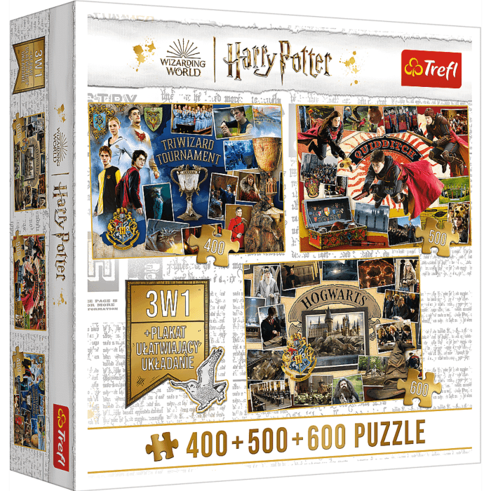 Puzzle Harry Potter 3w1 Turniej, Quidditch, Hogwart