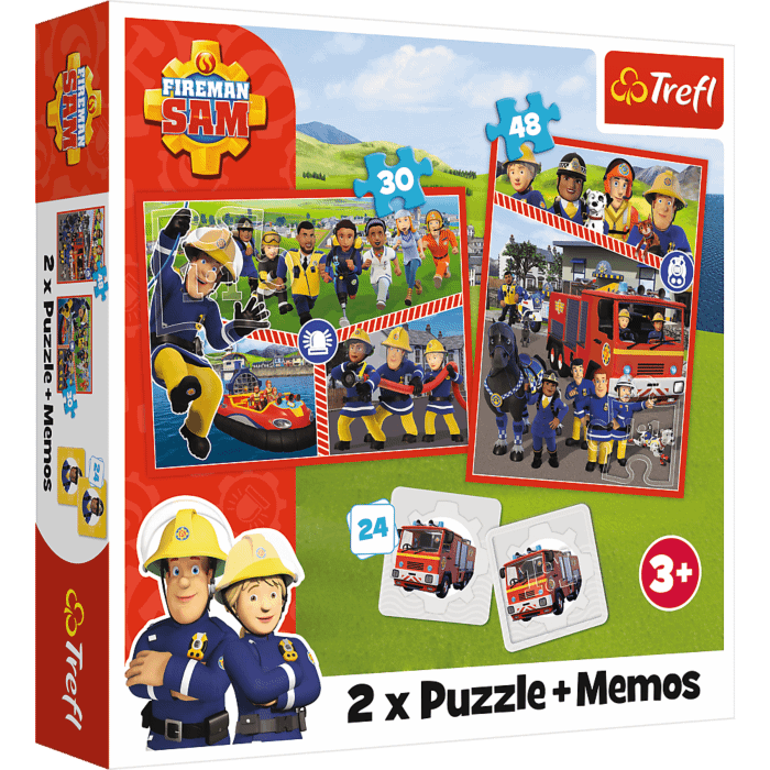 Puzzle + Memos 2w1 Strażak Sam Drużyna Strażaka Sama