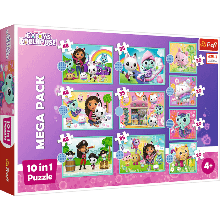 Puzzle 10w1 Koci Domek Gabi W świecie Gabi