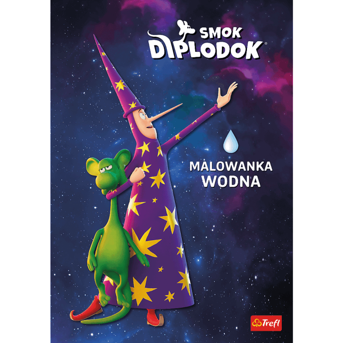 Smok Diplodok. Malowanka wodna