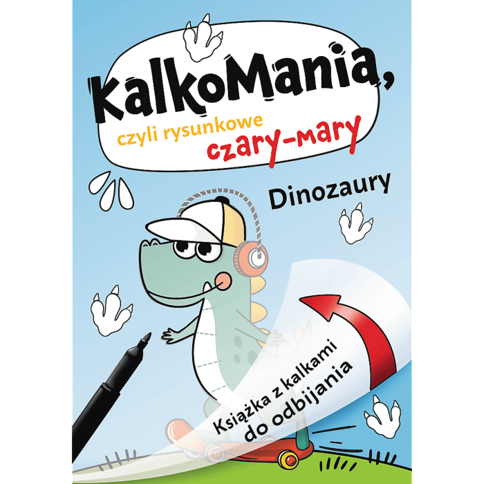 Książka dla dzieci Dinozaury. Kalkomania