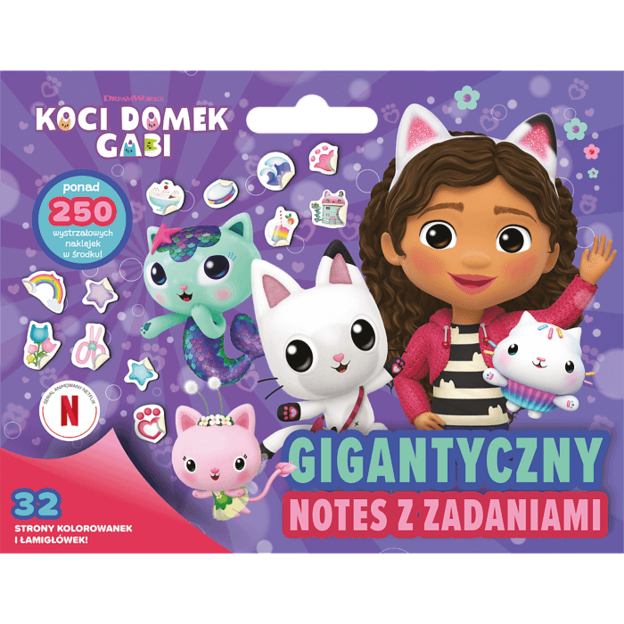 Książka aktywizująca Koci Domek Gabi. Gigantyczny notes z zadaniami