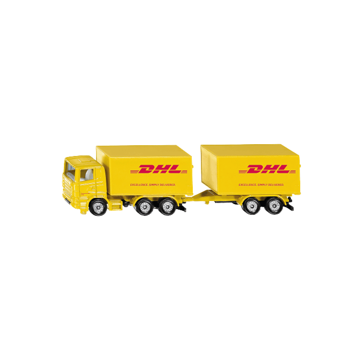 Ciężarówka z przyczepą firmy DHL