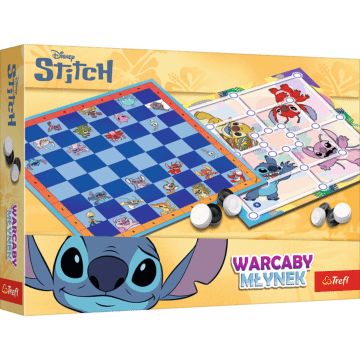 Gra planszowa Warcaby i Młynek, Lilo & Stitch