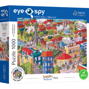 Zdjęcie opakowania puzzli z serii eye spy - Sneaky Peekers: Paris, France