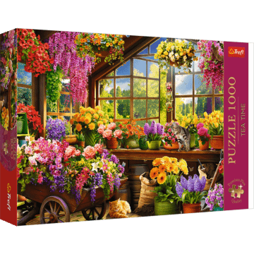 Puzzle Premium Plus Quality 1000 el. Tea Time: Przygotowania do wiosny - opakowanie