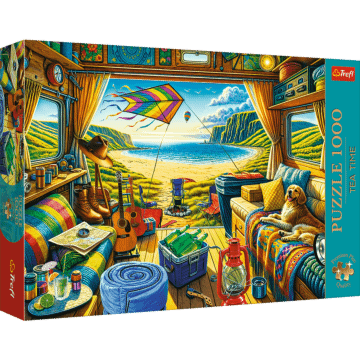 Puzzle Premium Plus Quality 1000 el. Tea Time: Kamperem w podróży - opakowanie