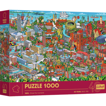 Puzzle 1000 el. 40-lecie Trefl - Trójmiasto - opakowanie