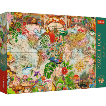 Puzzle Premium Plus Quality 1000 el. Tea Time: Antyczna mapa świata - opakowanie